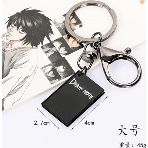 Anime Death Note Necklace Keychain Double L Black Book Pendants Figure Ryuuku Jewelry Souvenirs Figure Toys Gift