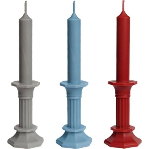 T3EC Plastic Candle Mold Octagonal Shape Scented Candle Candlestick Mould for Christmas Wedding Dinner DIY Making