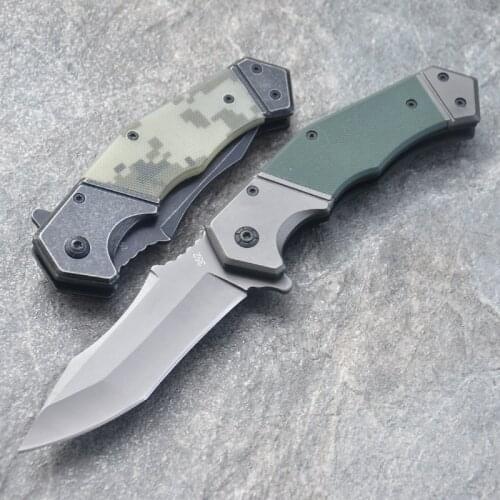 High Quality Folding Knife 7CR18MOV Blade Rubber Handle Military Camping Survival Knives Hunting Pocket Tactical Knife EDC Tools