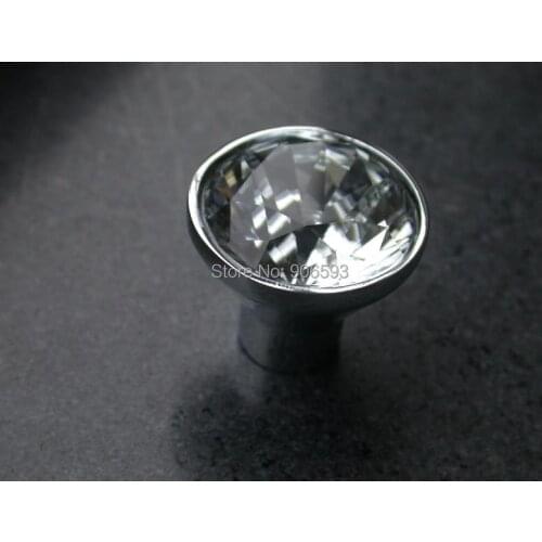 10pcs lot 30MM Clear sparkling diamond crystal knobs