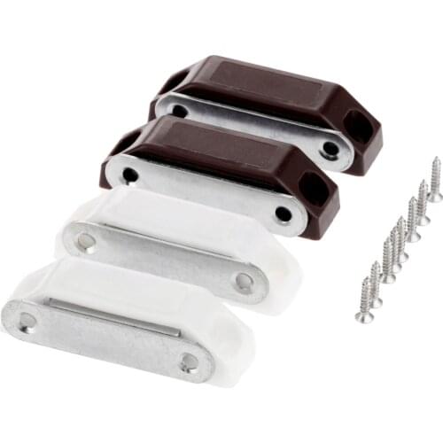 2Pcs Magnetic Door Catches Kitchen Cupboard Wardrobe Magnetic Cabinet Latch Catches Furniture Hardware with Screws 59*16MM