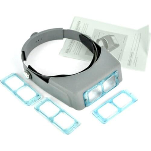 24pcs 1.5X 2X 2.5X 3.5X 4 Lens Jeweler Repair Head Visor Magnifier Headband Welding Magnifying Glass Eye Loupe