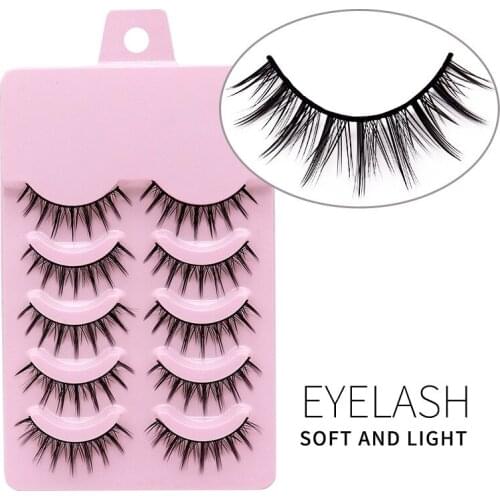 5pairs mink eyelashes natural long false eyelashes hand made 3d mink lashes maquiagem cilios makeup for maquillaje faux cils