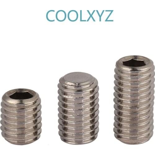 304 stainless steel fine teeth tight screw top wire screw rice screw M10 M12 5Pcs