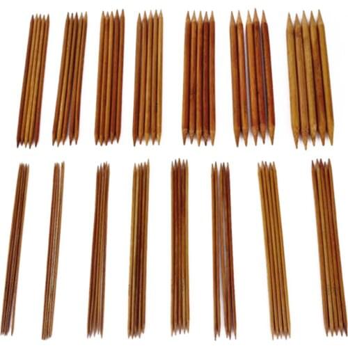 75Pcs Bamboo Double Pointed Knitting Needles Durable for Sock Sweater Scarf Home Accessories