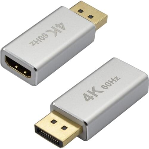 Aluminum 4K Displayport DP to HDMI Compatible Adapter 4K 2K@60Hz 1080P Female To Male For PC Laptop Projector Converter