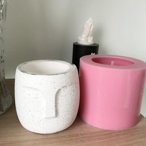 Big Garden Pot Molds for Concrete Desktop Decorating Vase Making Silicone Pot Mold Cement Planter Mould