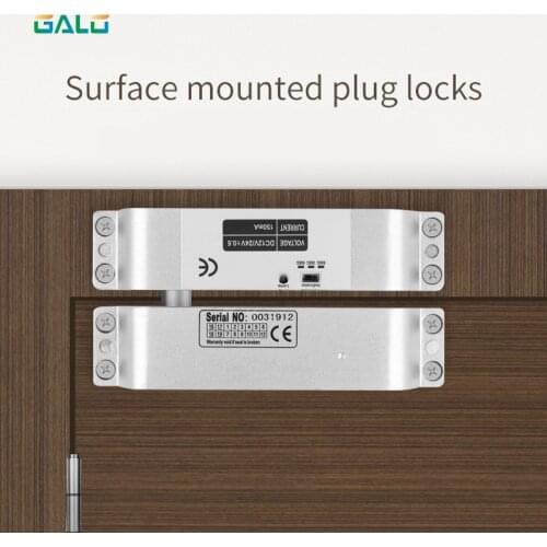 4 wire Wooden door Electric Drop Bolt Door Lock DC 12V Magnetic Induction/Surface Mount Shear Lock 2,000lbs holding force