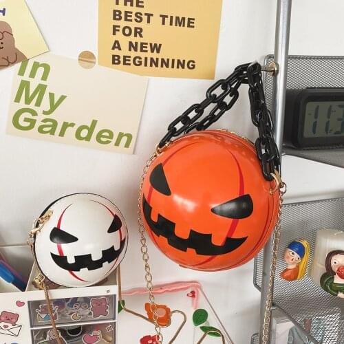 Halloween Pumpkin Design Crossbody Bags Fashion Women Devil Funny Purse Elegant Trick Treat Shoulder Bags Girls Tote Candy Bags