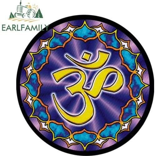 EARLFAMILY 13cm x 13cm Car Styling Lotus Om Decal Window Car Bumper Stickers JDM Motorcycle Graphics