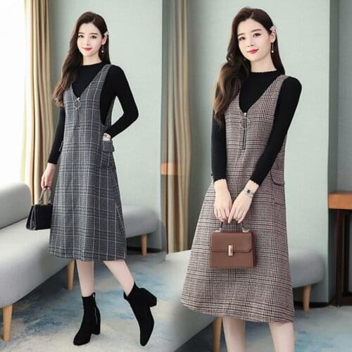 Модные платья в клетку IOQRCJV China At AliExpress