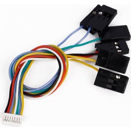 6 in 1 CC3D Flight Controller 8 Pin Connection Cable Set Receiver Port