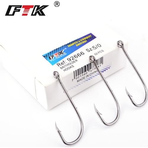 FTK 9266n Fishhook Fish hook Baitholder Size5/0#-1/0# with 50pcs/lot 1#-10# With 100pcs/lot Hooks From Norway For Carp Fishing