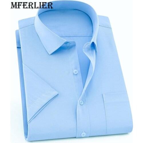 Summer shirt men 5XL 6XL 7XL 8XL 9XL 10XL 11XL 12XL Bust 168cm Plus size Turn-down Collar short sleeve men shirt