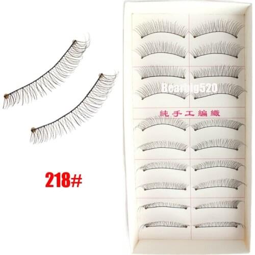 New 10 Pairs Long Thick Soft Handmade Fake False Eye Lash Makeup Extensions 218