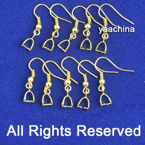 Wholesale 100PCS A Lot Yellow Gold Filled Making Fashion Jewelry Findings Pinch Bail Hook Earring Earwires