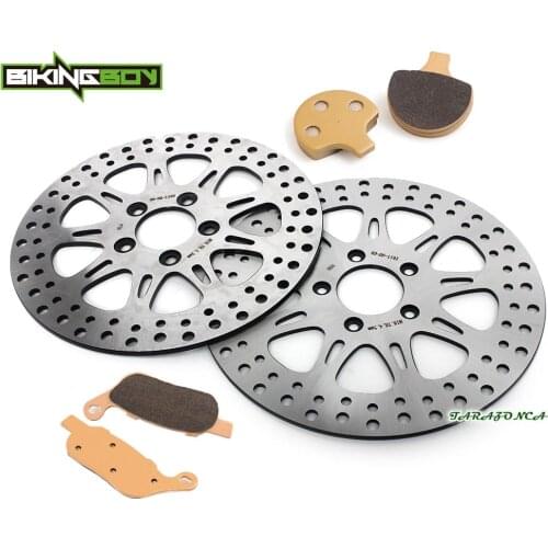 BIKINGBOY For Harley LSTSB Softail Cross Bones 1584 2008 2009 2010 2011 Front Rear Brake Discs Rotors Disks + Pads 11.5" Set