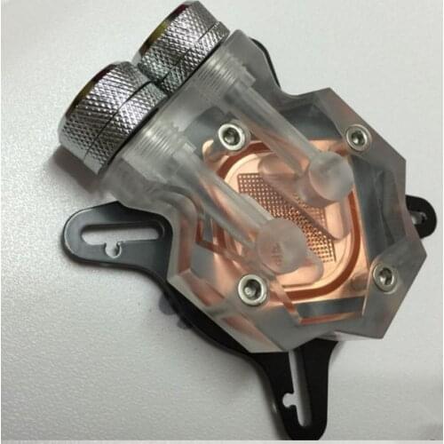 Support with hard tube quick twist graphics water-cooled computer graphics cold head 3 mm copper bottom head Micro copper column