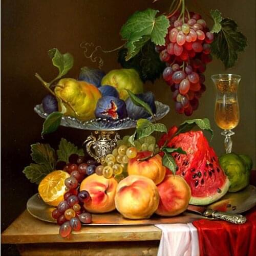 Full SquareRound Drill 5D DIY Diamond Painting fruit 3D Embroidery Cross Stitch Mosaic Home Decor