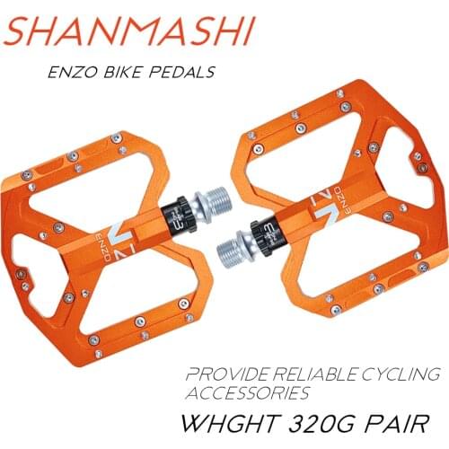 SHANMASHI ENZO Flat Foot Ultralight Mountain Bike Pedals MTB Aluminum Sealed 3 Bearing Anti-Slip Bicycle Pedals Bicycle Parts