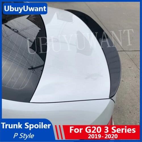UBUYUWANT Spoiler Wing For BMW G20 Spoiler ABS Plastic P Style 2019 - 2020 320i 320D NEW 3 Series G20 Rear Trunk Wing Spoiler