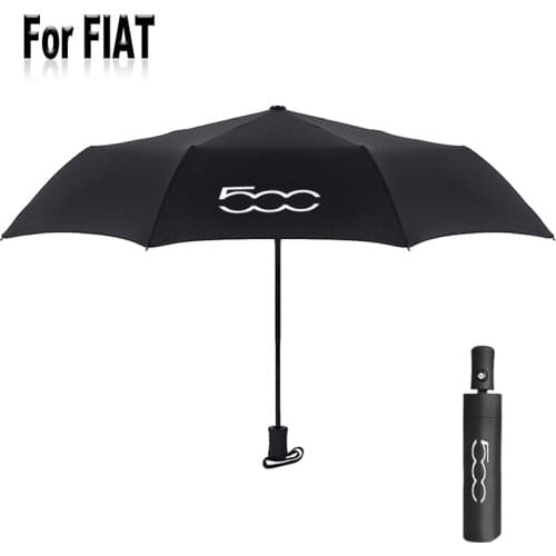 Luxury Car Logo Umbrella For Fiat 500 500X 500L Business Men Strong Windproof Paraguas Auto Gift Automatic Fold Women Sunshade