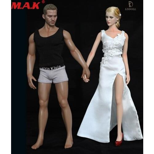 1/6 Walker Male Head Sculpted Female Soldier Doll Movable Joints Seamless Silicone Model Soft Big Breasted Couple Dolls