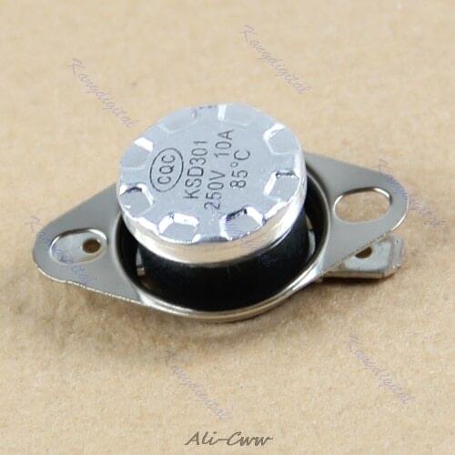 2018 1/5/10pcs 250V 10A KSD301 NC Thermostat Temperature Switch Bimetal Disc Suitable For Household Electric Appliances
