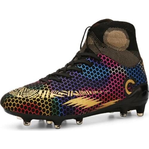 2021 Soccer Shoes Training Cleats Outdoor Sport Kids Adults Fustal Botas Hombre FG/TF Ankle Sock Botas Cleats Football Boots Men