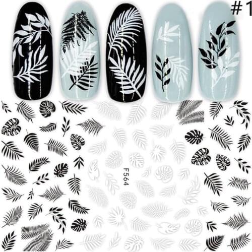 Marple Leaf 3D Nail Sticker Nail Art Transfer Stickers Flower Leaves Slider Transfer Stickers DIY Nail Decorations