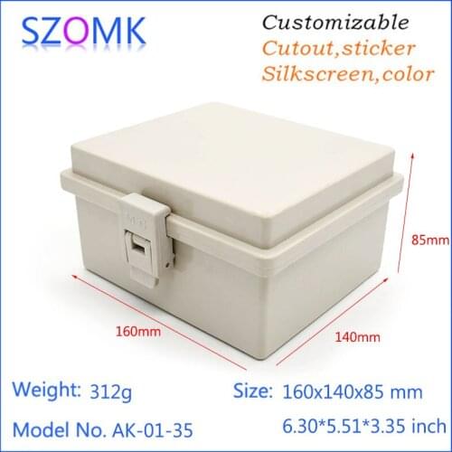 4 pcs, IP65 waterproof enclosure for electronics junction box 160*140*85mm electrical plastic hinge box equipment case