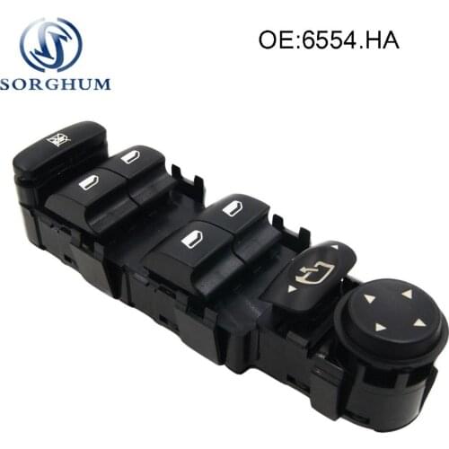 6554.HA 6554HA 6554 HA Electric Front Left Side Power Window Regulator Master Switch For Citroen C4 2004-2015
