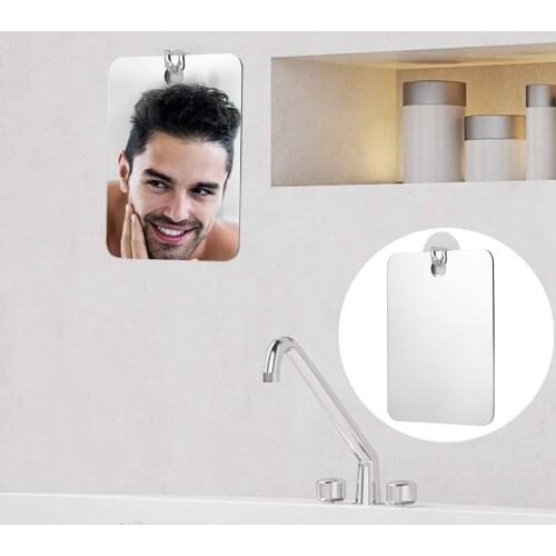 Anti Fog Shower Mirrors Bathroom Fogless Fog Free Mirror Washroom Travel For Man Shaving Mirror 13*17cm Hot Sale