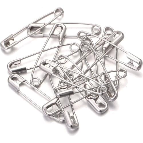 50pcs/lot Stainless Steel Safety Pins DIY Sewing Tools Accessory Metal Needles Large Safety Pin Small Brooch Apparel Accessories