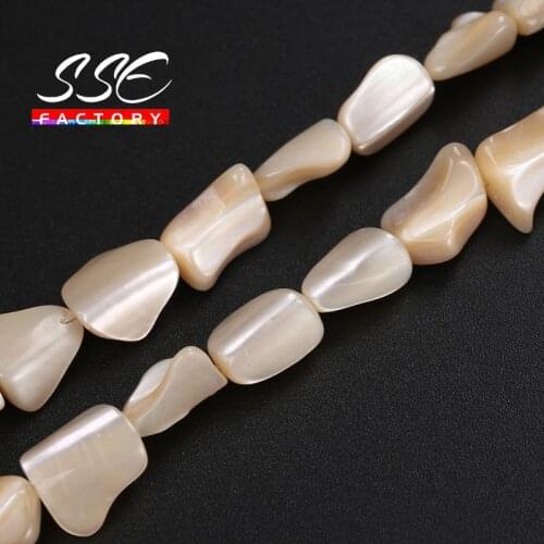 Natural Shell Beads irregular Mother Of Pearl Shell Loose Spacer Beads For Jewelry Making Diy Bracelet Necklaces Accessories 15"
