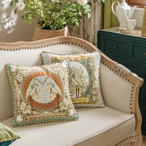 DUNXDECO Cushion Cover For Couch Outdoor Decorative Pillow Case Vintage Fresh Flora Bird Luxury Art Studio Sofa Chair Coussin