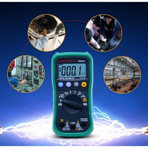 Digital Multimeter MASTECH MS8239C AC DC Voltage Current Capacitance Frequency Temperature Tester Auto range multimetro 3 3/4