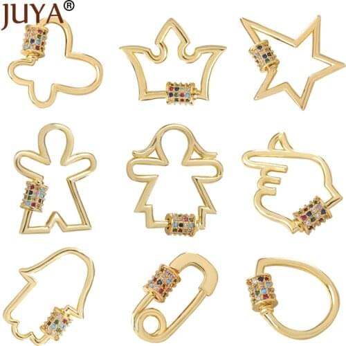 Juya Zircon Creative Spiral Clasps Trendy Fastener Screw Clasp for DIY Luxury Jewellery Necklace Bracelet Jewelry Making
