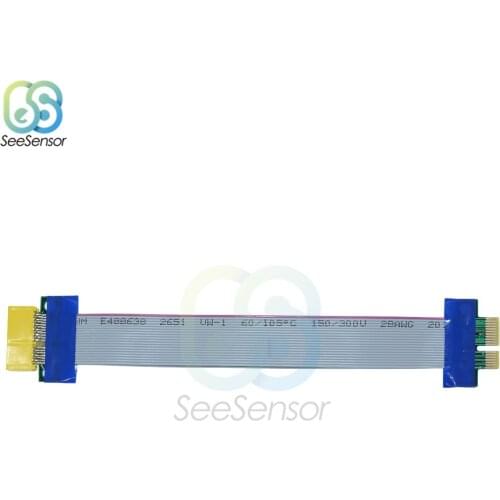 PCI Express Flex Relocate Cable PCI-E 1X to 1x Slot Riser Card Extender Extension Ribbon for Bitcoin Miner