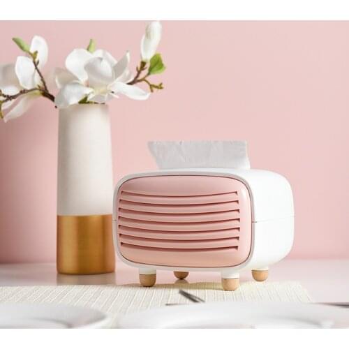 Retro Radio Model Tissue Box Ornament Craft household living room dining room creative lovely simple multi function tissue box
