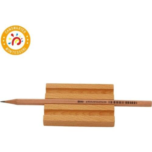 Montessori Material Wooden Toy Holder for 3 Pencils Early Education School Home Use Baby Toy