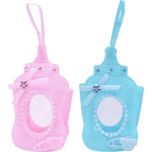 6pcs Feeding Bottle Shape Candy Bag Souvenirs Gifts Bag For DIY Baby Shower Birthday Party Decor Gender Reveal Chocolate Box