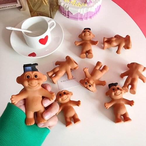 Cartoons Cute Lighter Rack Holder Troll Rubber Doll Lighter Shell Rack Toy Pvc Lighter Box Holder Gift Lighter Keychain Net Red