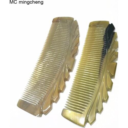 MC Brand New Pure Ox Horn Comb Yas Anti-static Hair Comb Hairdressing Massage Comb Wholesale