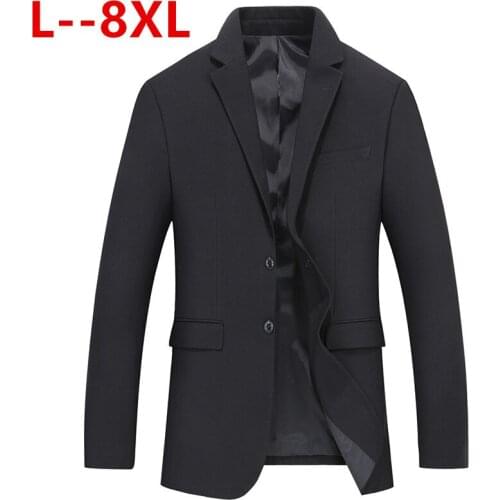 Big size 10XL 8XL 6XL 5XL 4XL Newly Spring Autumn Men Blazer Long Sleeve Solid Color Slim Casual Thin Suit Jacket Plus Size