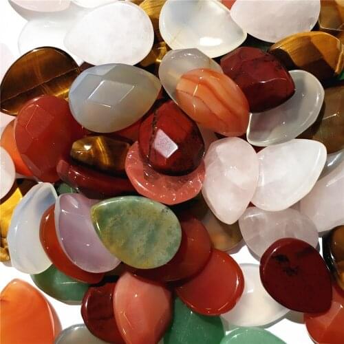 Wholesale 20 / batch fashion quality multi-color oval jewelry accessories beads DIY jewelry original stone ring face