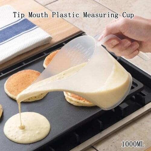 1000ML Tip Mouth Plastic Measuring Cup Jug Baking Handmade Soap Cup High Temperature Resistance With Scale Funnel Cup Home Tool