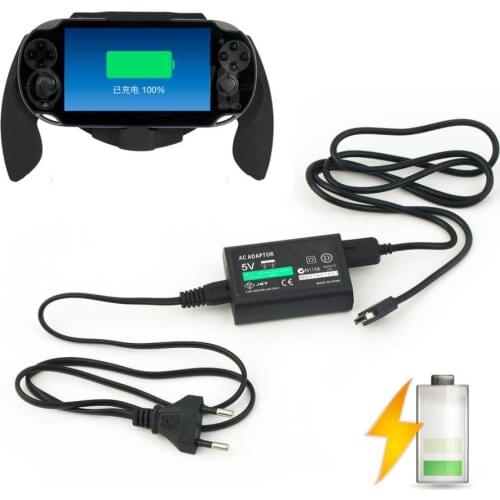 EU Plug For Sony for PS Vita PSV AC Power Adapter Supply Convert Charger + USB Data Cable