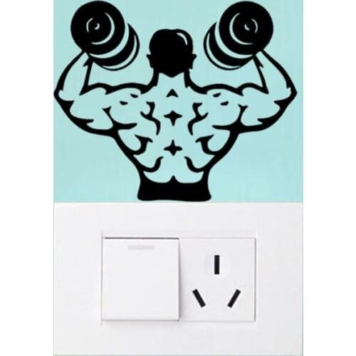 Fitness Sport Gym Fashion Vinyl Decor Wall Decals Light Switch Stickers 5WS1365