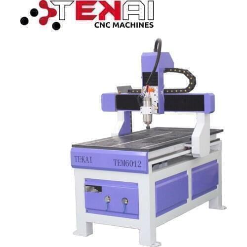 TEM6012 Water Cooled Automatic 3d Wood Carving Machinery Drill and Milling 4 Axis for Guitar Making Rotary Graver